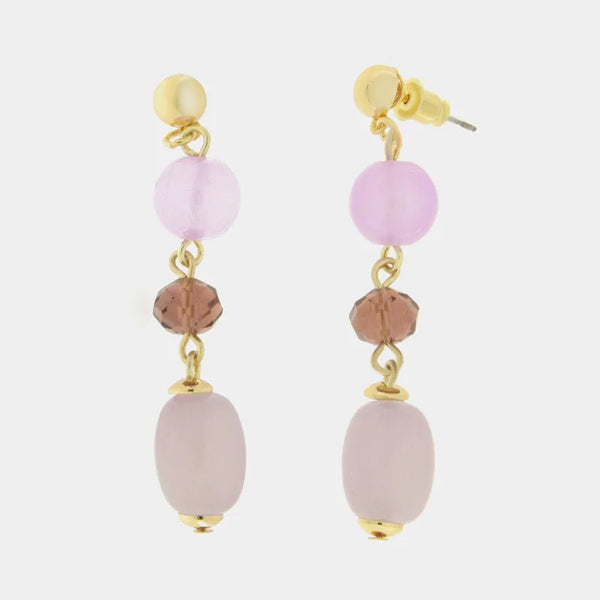 Orecchini in Metallo con perla allungata pendente — collezione serenissima