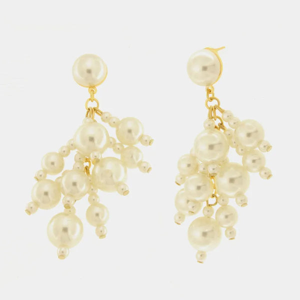 Orecchini in Metallo con perle pedenti — collezione serenissima