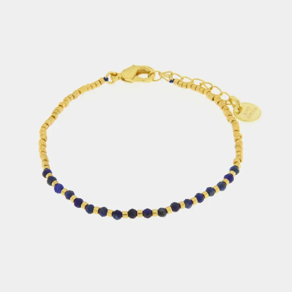 Bracciale in Metallo con pietre blu — collezione Sospiri