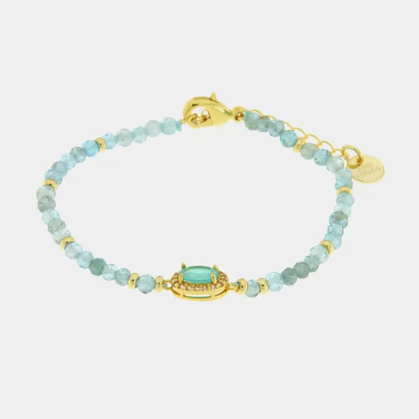 Bracciale in Metallo  con pietre turchesi — collezione Sospiri