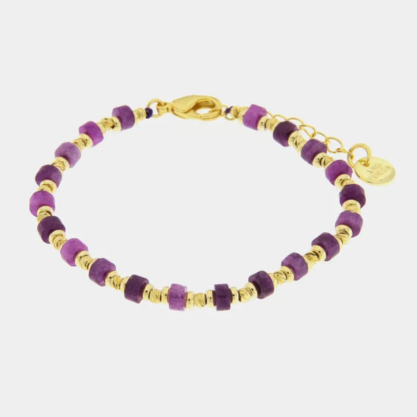 Bracciale in Metallo con pietre viola — collezione Sospiri